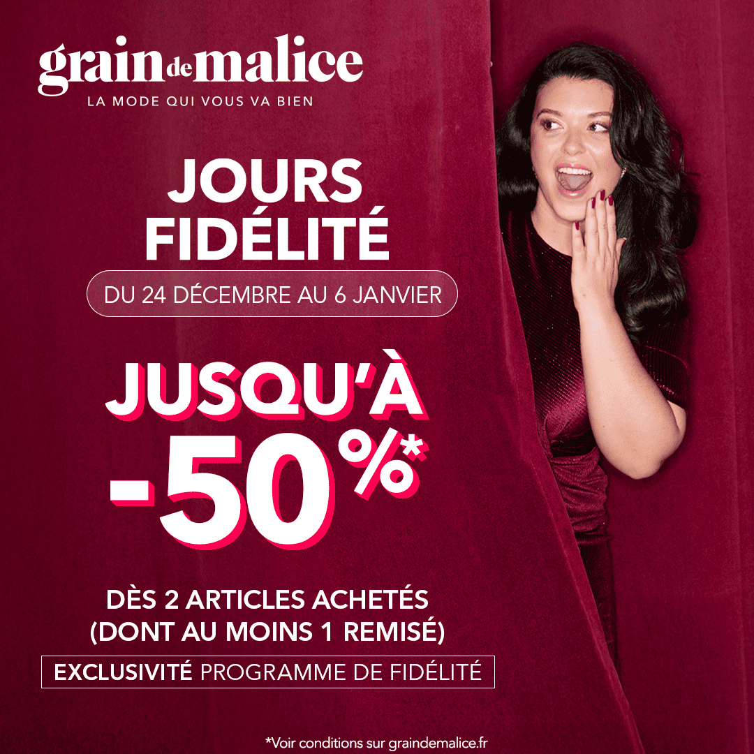 Green 7 - Jusqu'à - 50% dès 2 articles achetés chez Grain de Malice - visuel centre co 1080x1080jpg 1 - 2 Green 7 - Jusqu'à - 50% dès 2 articles achetés chez Grain de Malice - visuel centre co 1080x1080jpg 1 - 1